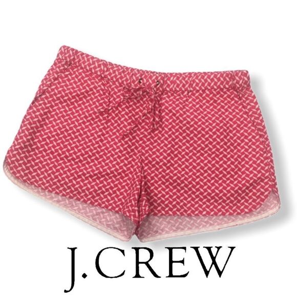 J. Crew Pink Geometric Print Linen Shorts - Picture 11 of 11